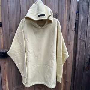 NWT Fear of God Essentials Egg Shell Relaxed Hoodie Size L Pullover